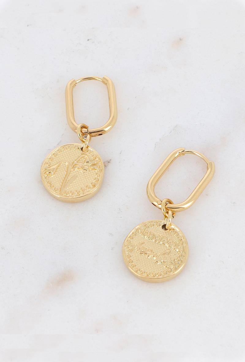 Wholesaler Bohm - Fleury hoop earrings - Birth flowers - December NARCISSUS