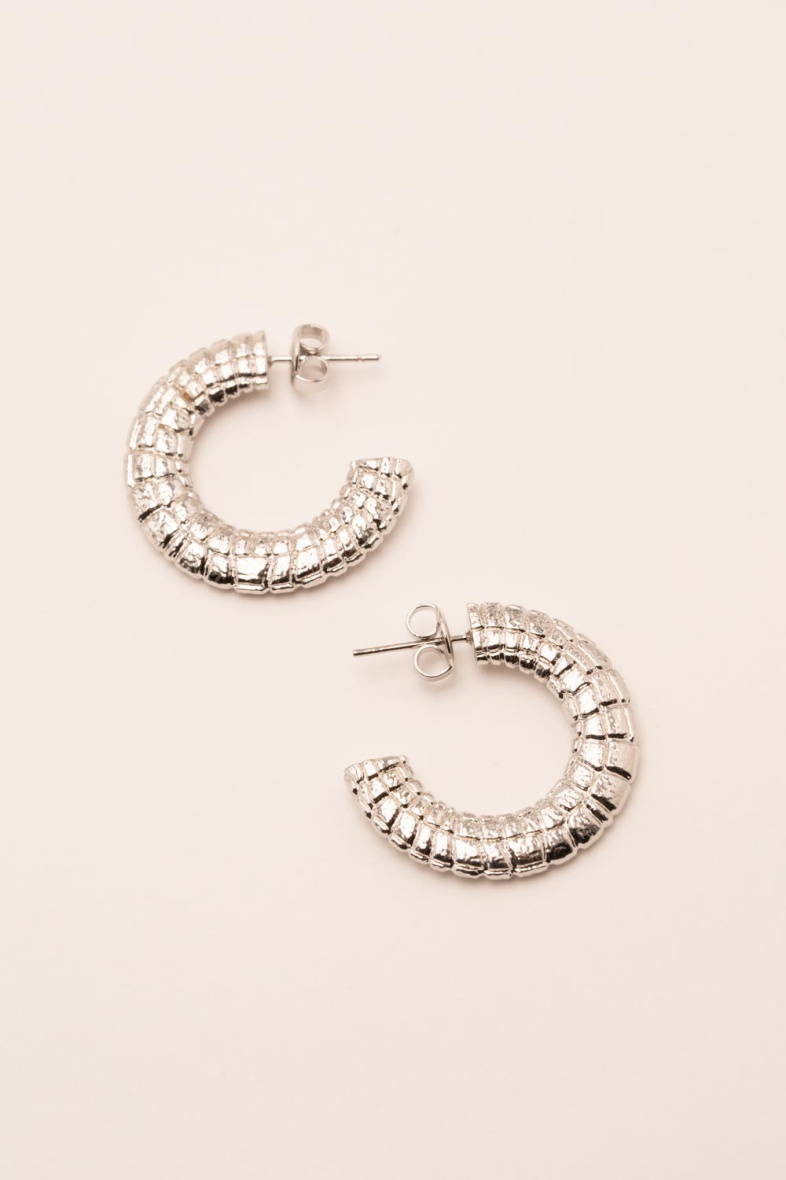 Mayorista Bohm - Pendientes de aro Colombe - efecto cocodrilo
