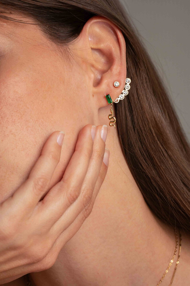 Mayorista Bohm - Pendientes Aglaia - cristales y serpiente