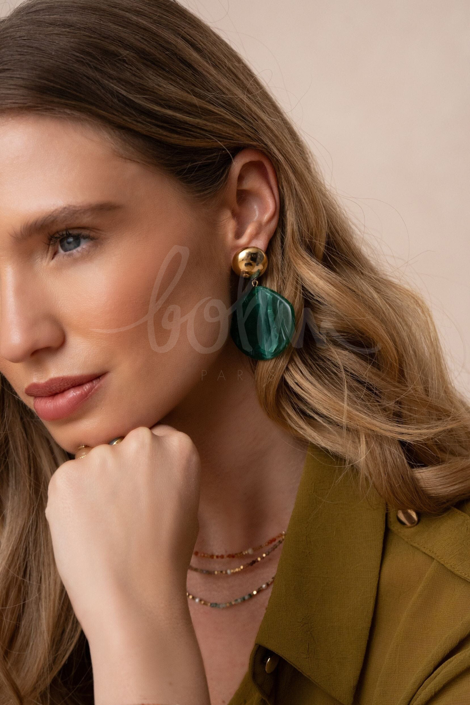 Mayorista Bohm - Pendientes colgantes Yson - pieza de acetato de colores