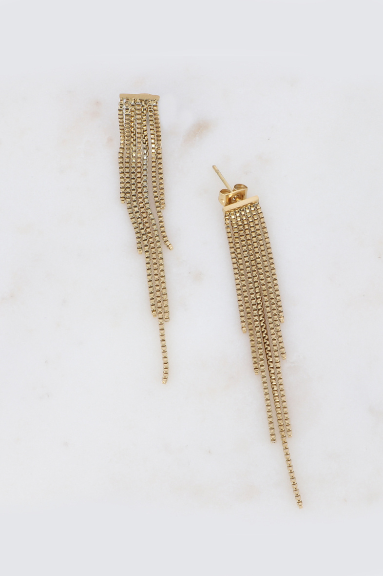Grossiste Bohm - Boucles pendantes Lyan - pendentif 5 chaînes café pendantes