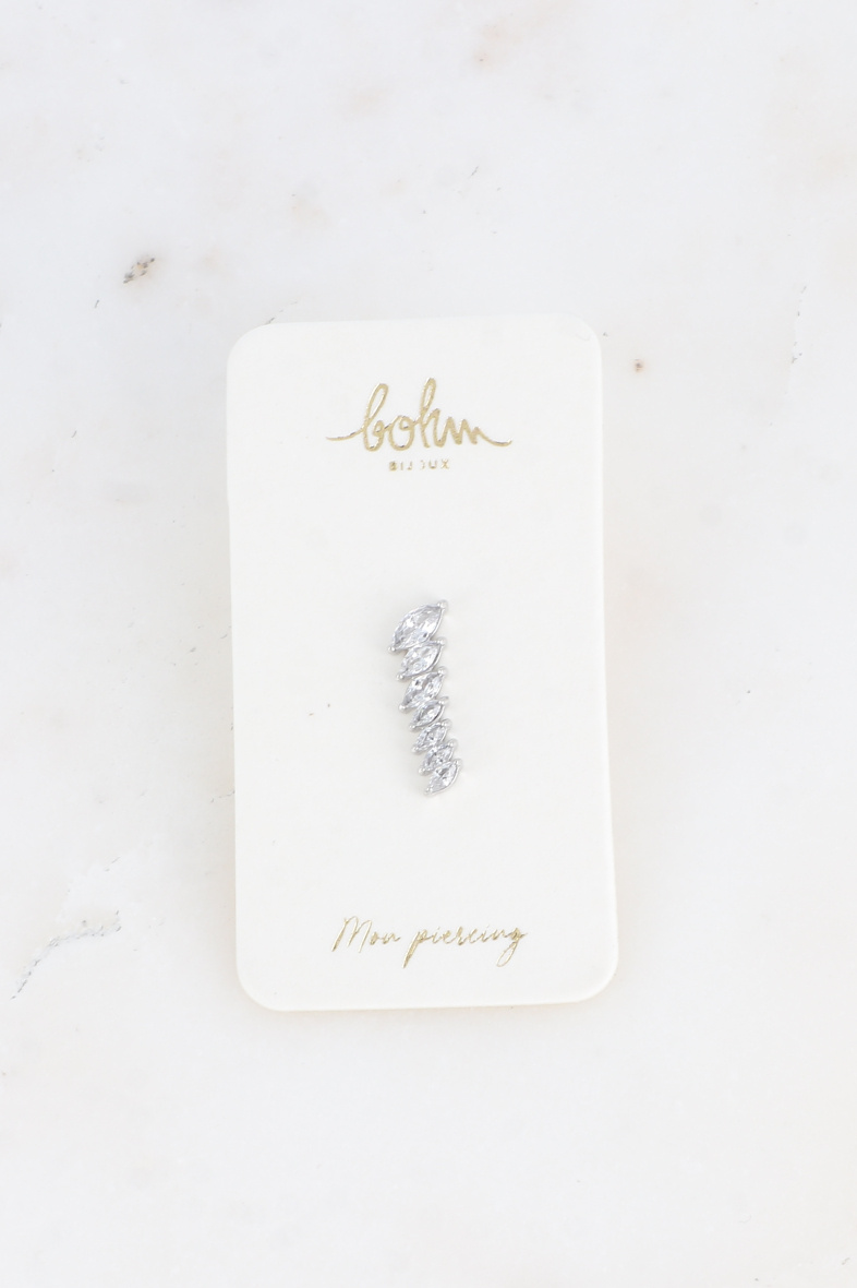 Grossiste Bohm - Piercing - en acier inoxydable avec lignée de cristaux