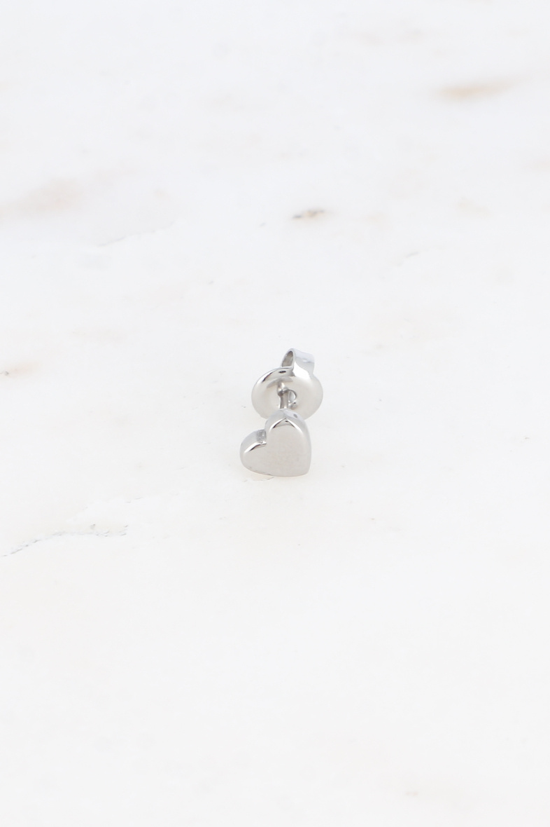 Grossiste Bohm - Boucle d'oreille puce - coeur lisse, vendu à l'unité