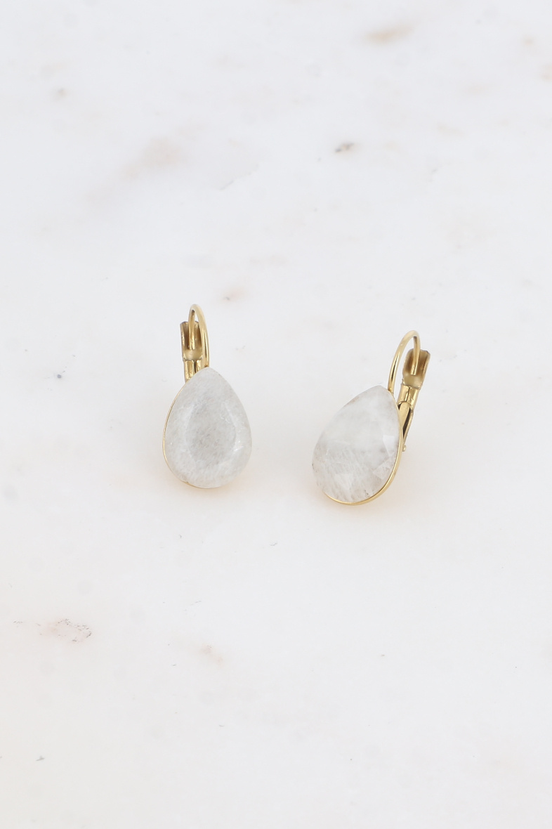 Grossiste Bohm - Boucles dormeuses Bertille - pierre naturelle