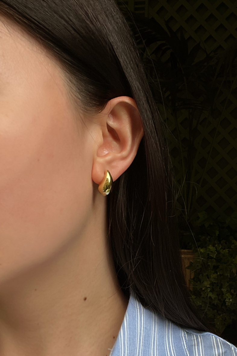 Grossiste Bohm - Boucles Isaé XS - mini goutte avec liseré en acier inoxydable