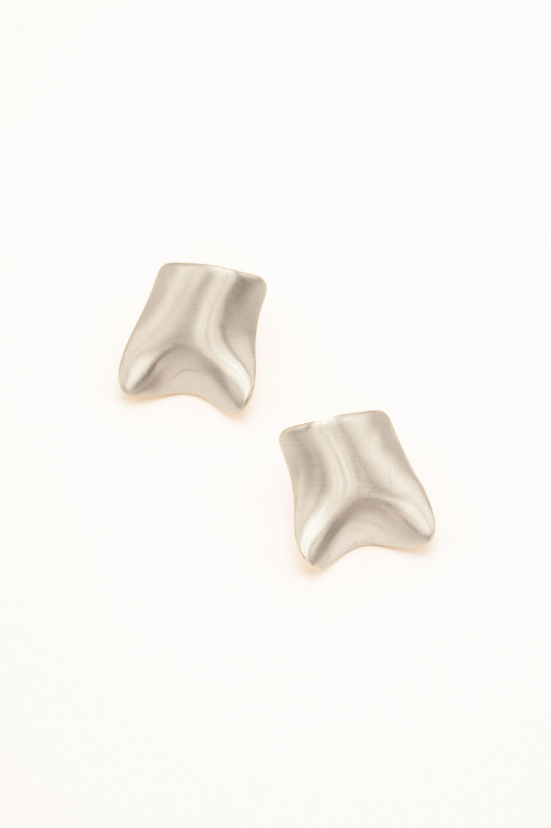 Mayorista Bohm - Pendientes Promesse - efecto cepillado cuadrado curvado
