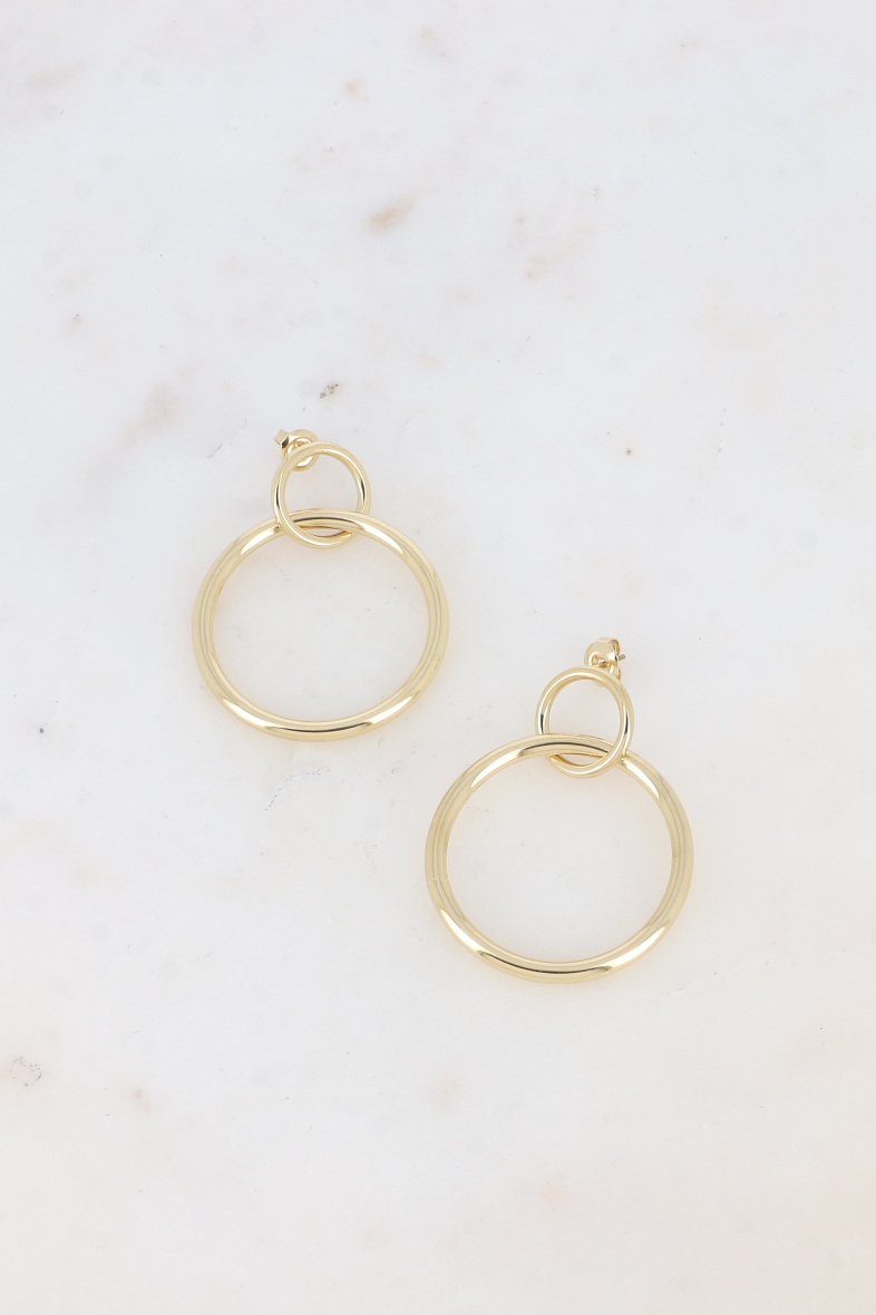 Grossiste Bohm - Boucles pendantes - 2 anneaux ronds