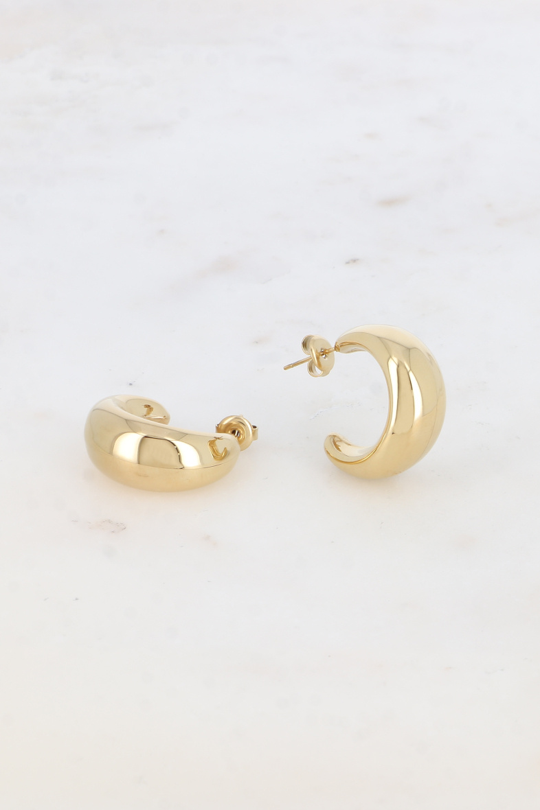 Grossiste Bohm - Créoles - croissant de lune 22mm