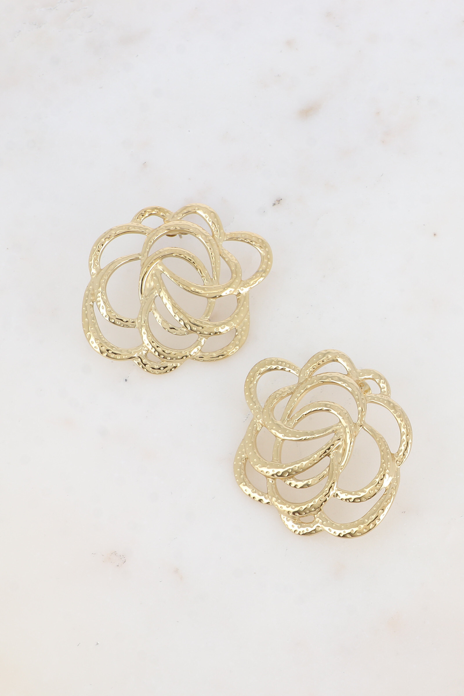Grossiste Bohm - Boucles puces - pièce en forme de rose ajourée