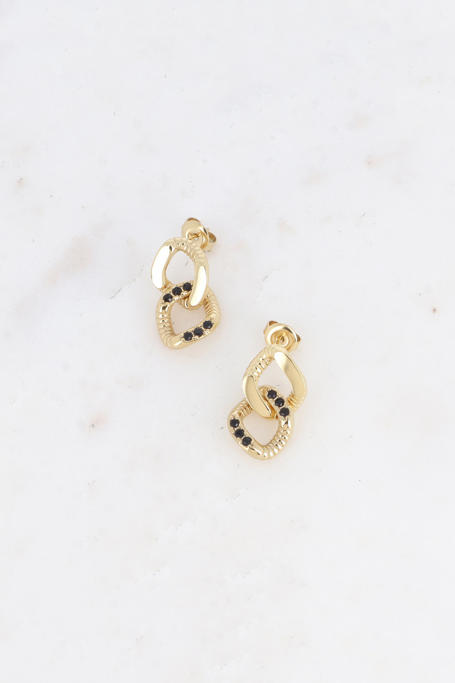 Mayorista Bohm - Pendientes bala - anillo doble de diamantes, lisos y estriados con óxidos de circonio