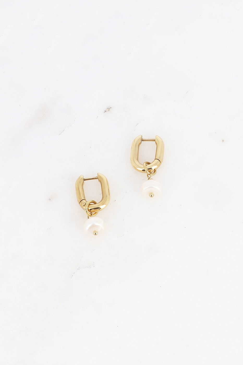 Wholesaler Bohm - Creoles - oval ring and freshwater pearls