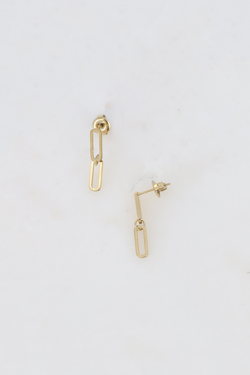 Grossiste Bohm - Boucles pendantes - double anneau ovale fin