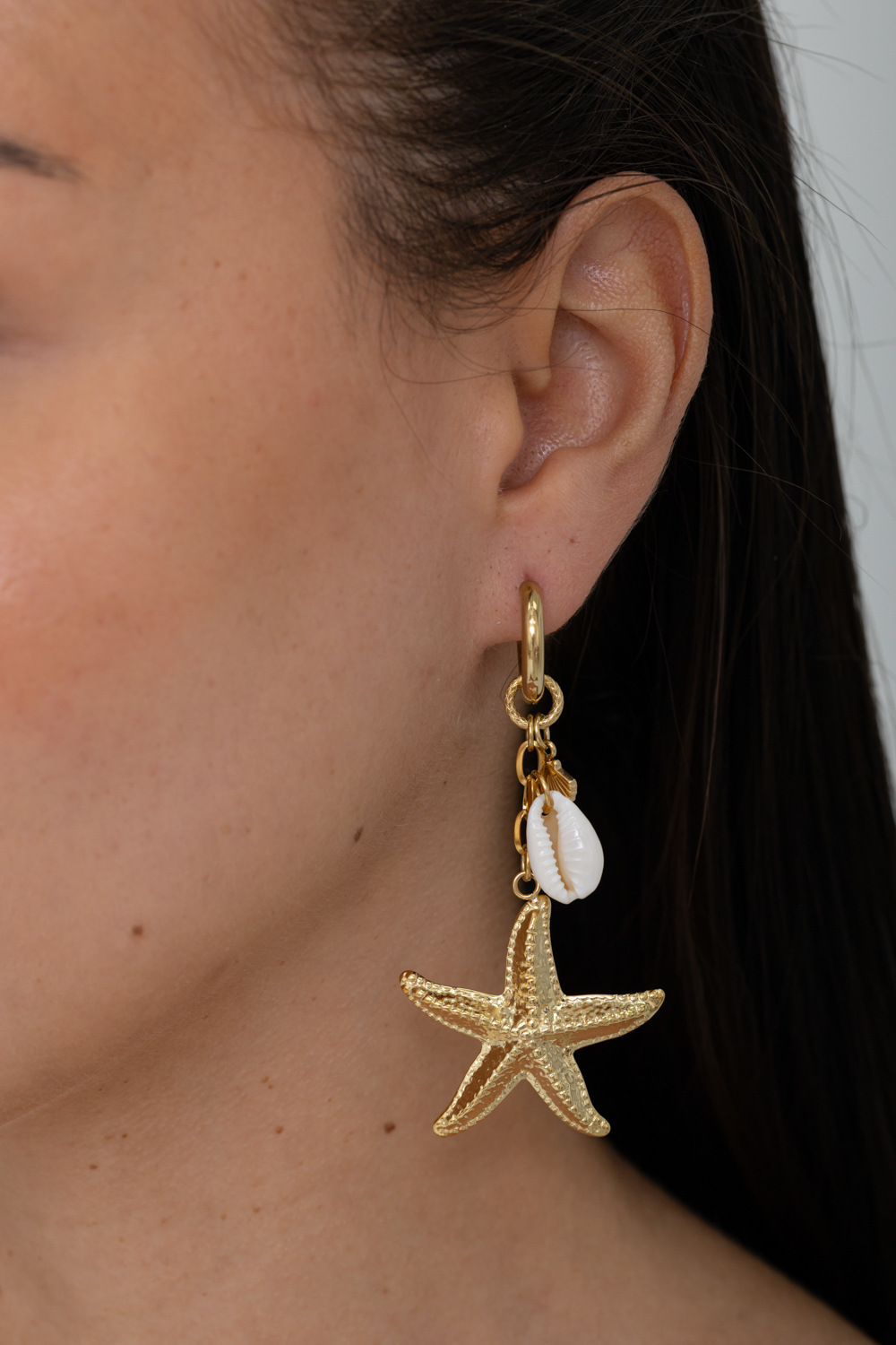 Wholesaler Bohm - Hoops - chain, starfish, natural cowrie and shell