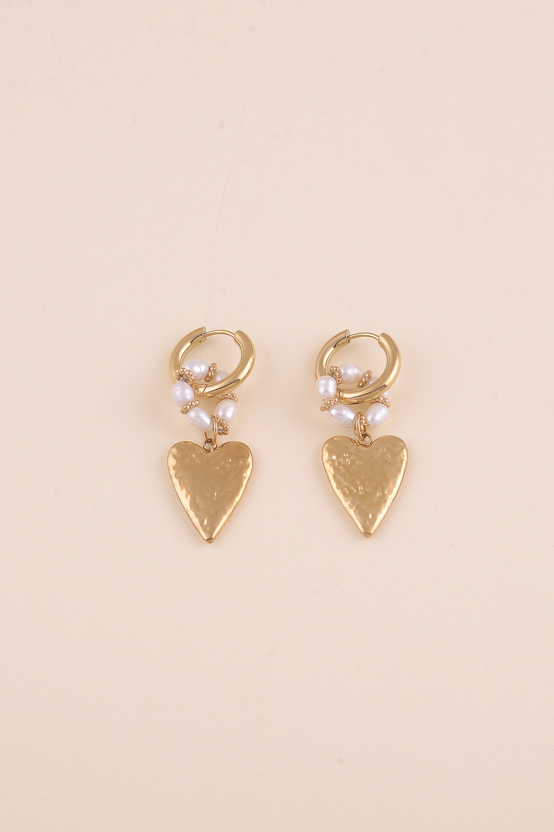 Mayorista Bohm - Aros - anillo de perlas de agua dulce, corazón