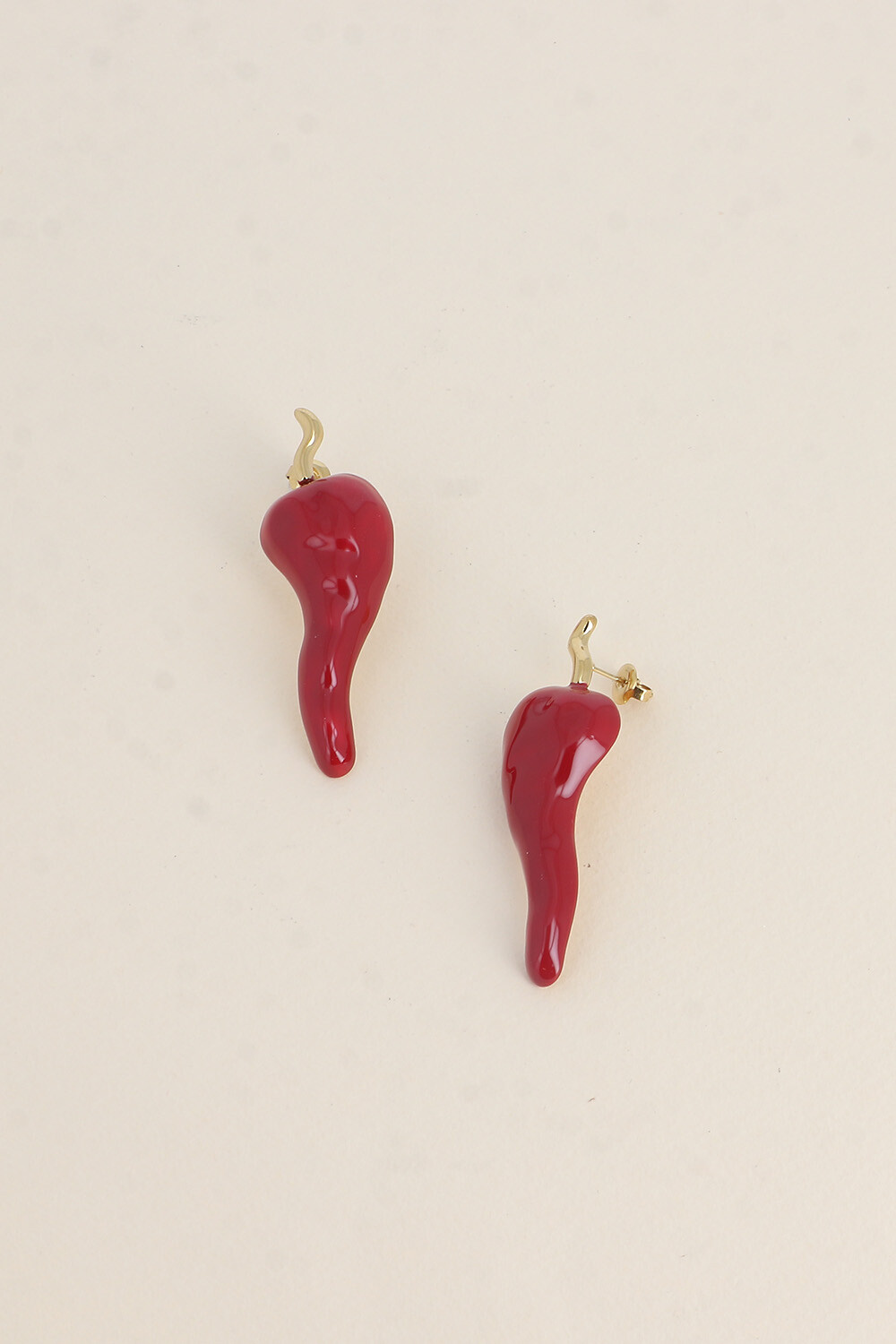 Grossiste Bohm - Boucles puces - piment en émail