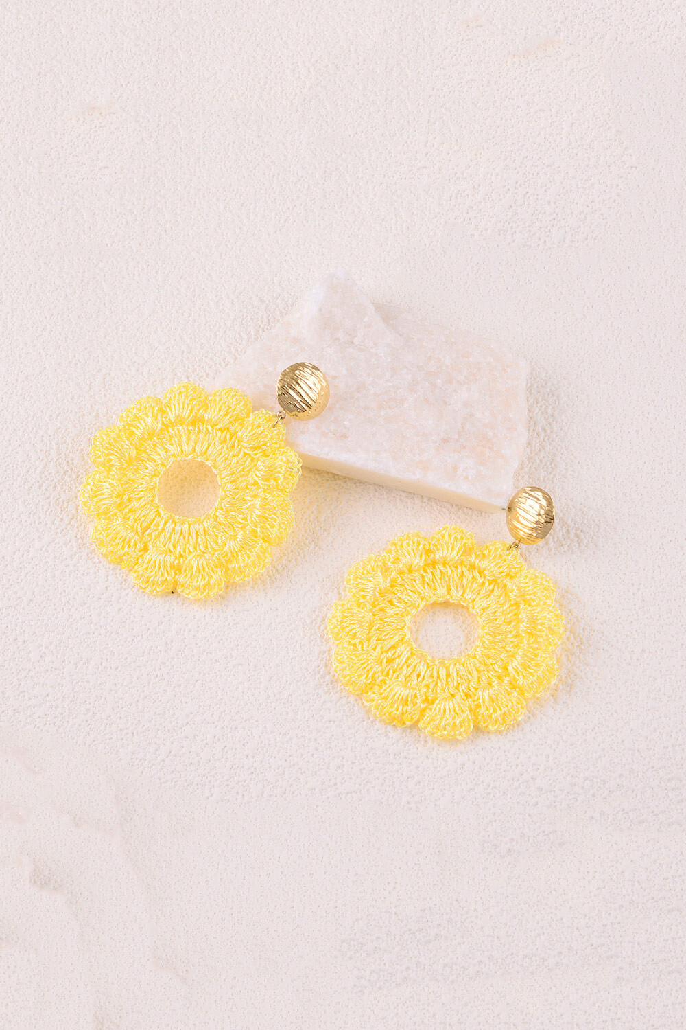 Grossista Bohm - Pendant Curls - Round Camera e tessuto intrecciato che forma fiore