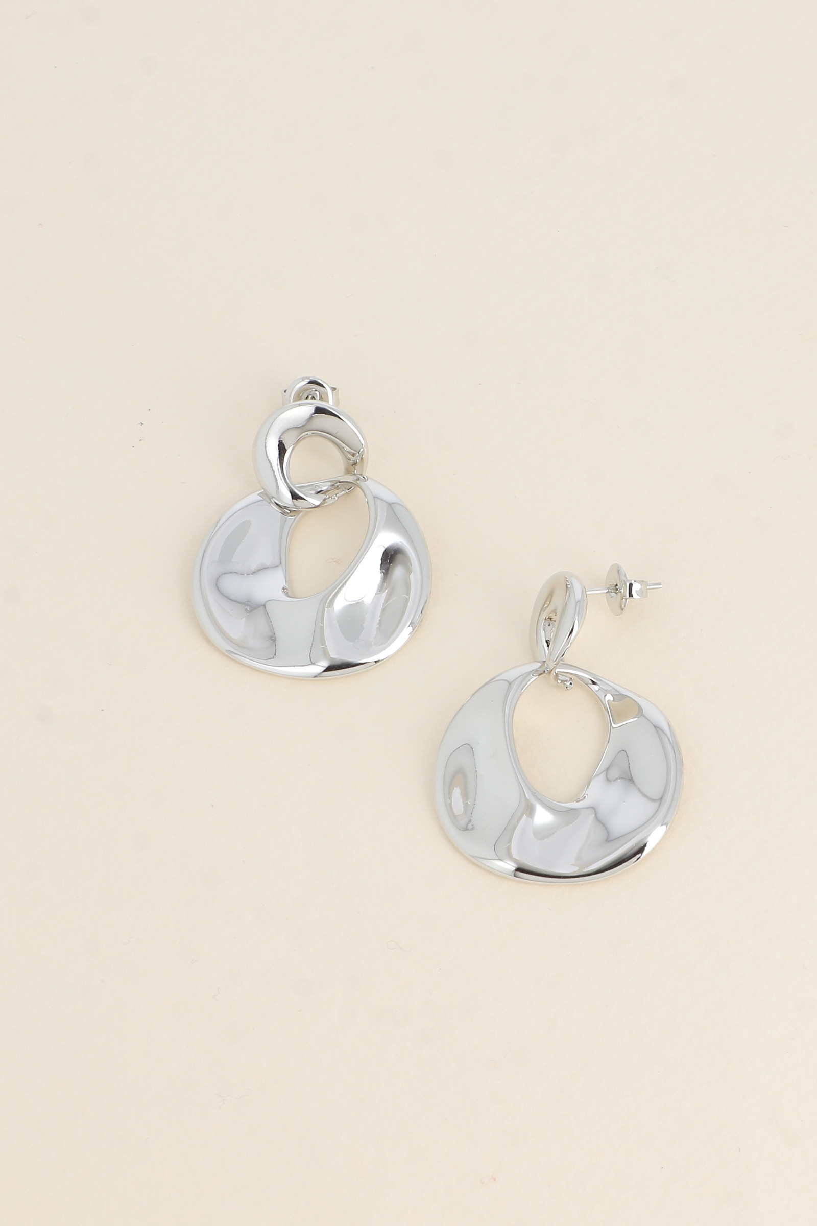 Grossiste Bohm - Boucles pendantes - double anneau ondulé