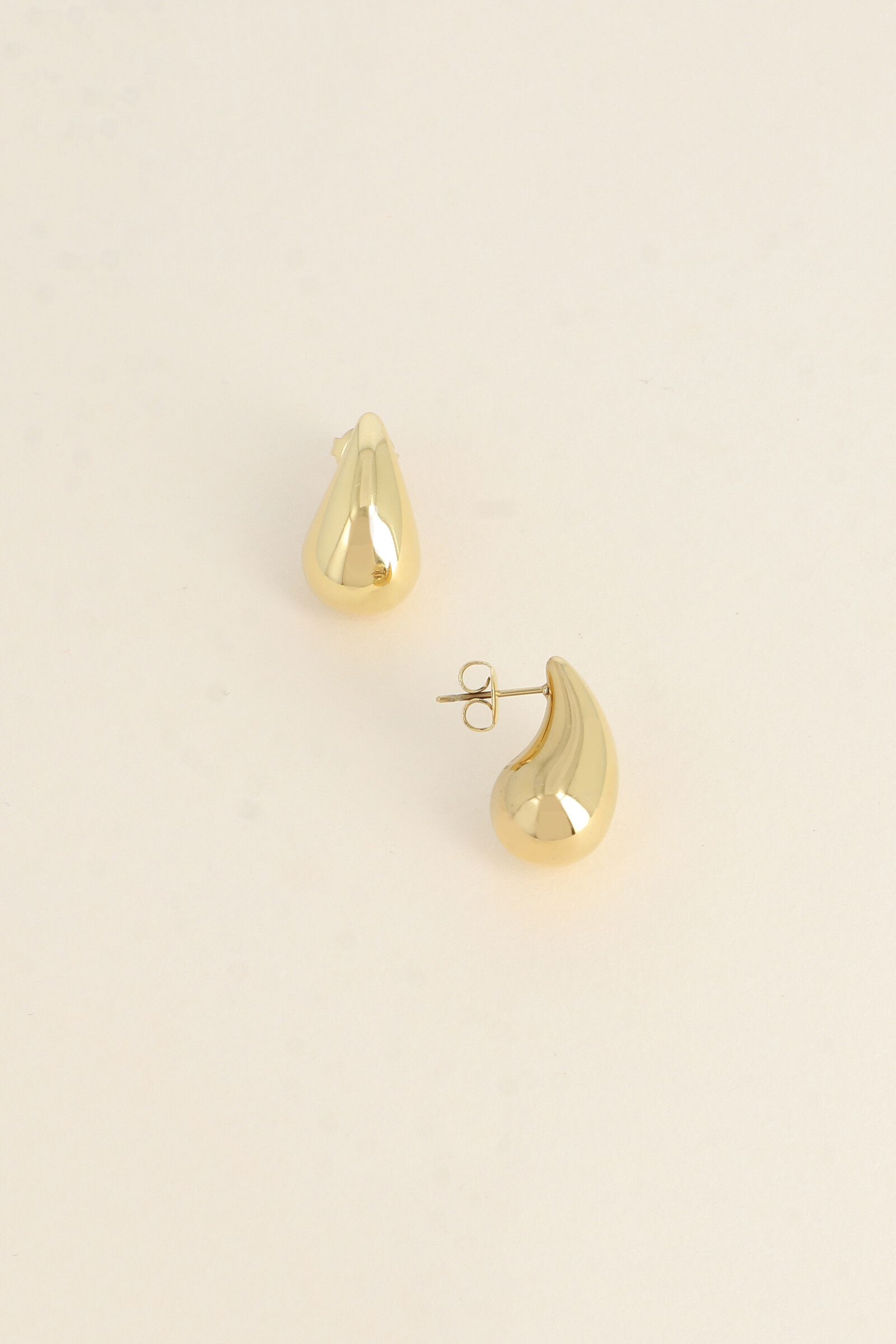 Grossiste Bohm - Boucles puces - goutte brillante 11x20mm