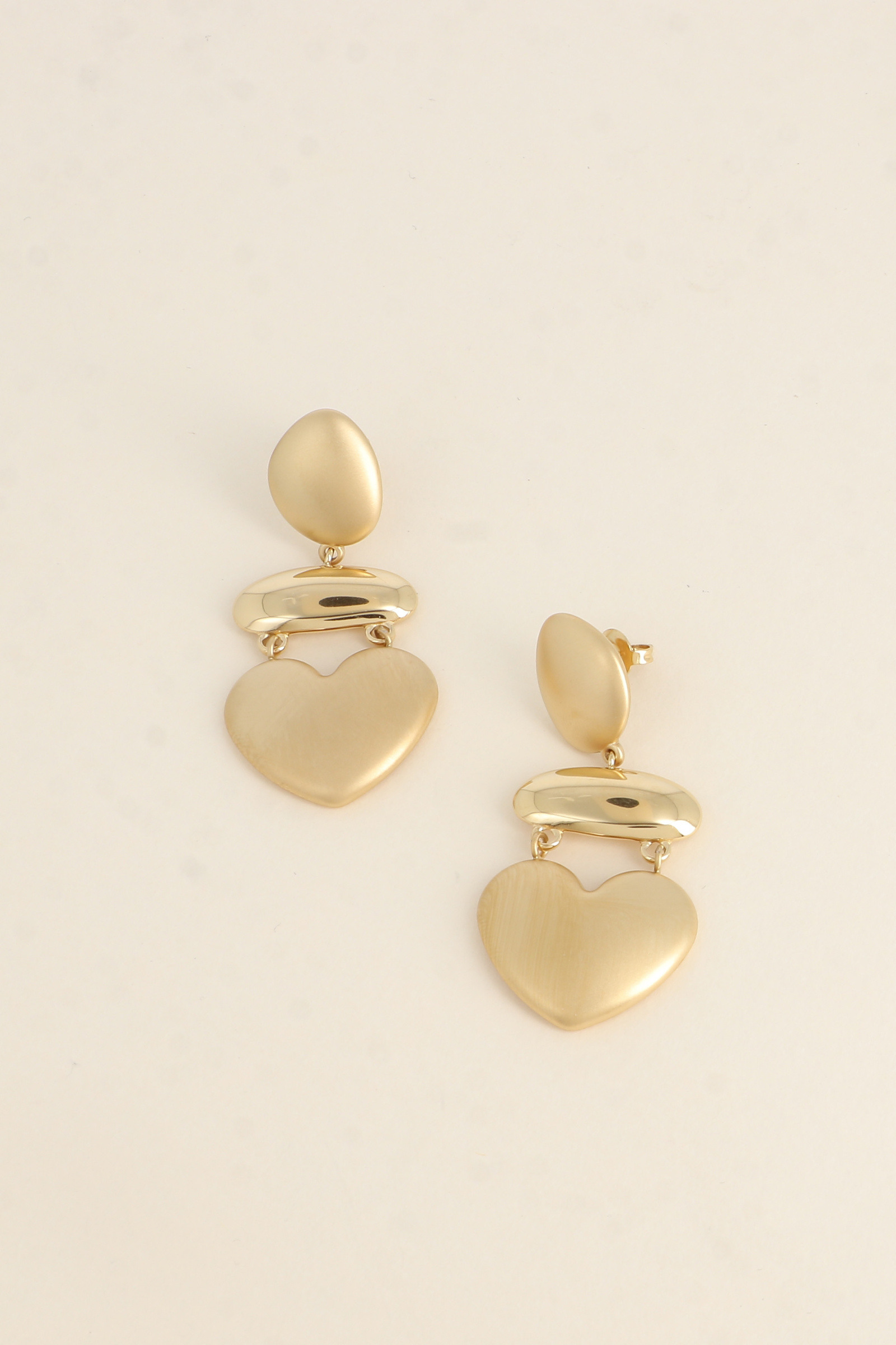 Wholesaler Bohm - Dangling earrings - 3 pieces matte and shiny
