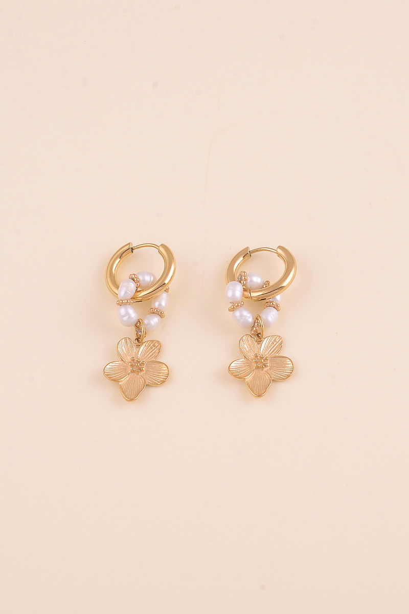Mayorista Bohm - Aros - Anillo de Perlas de Agua Dulce y Flor