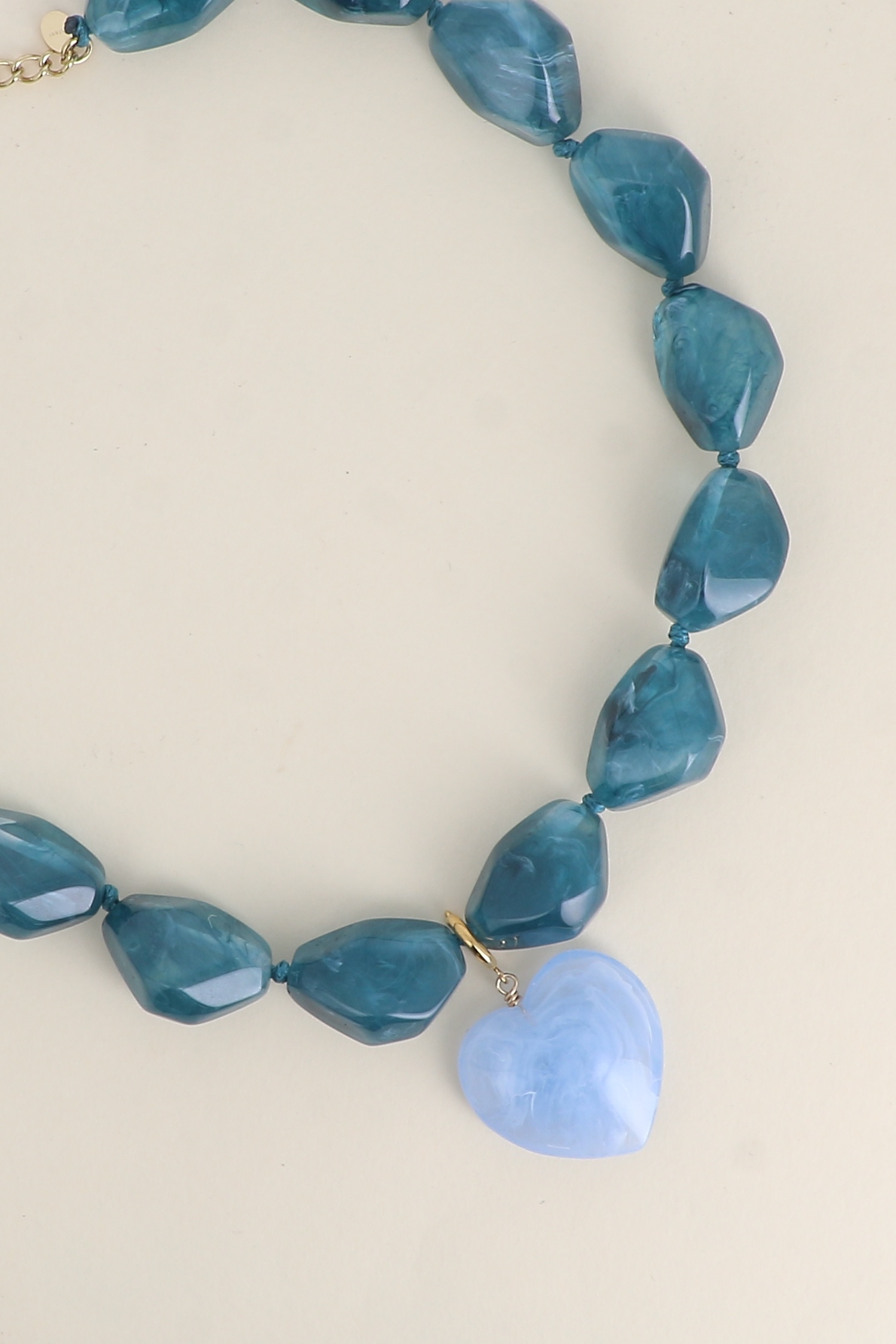 Mayorista Bohm - Collar - perlas y corazón de resina