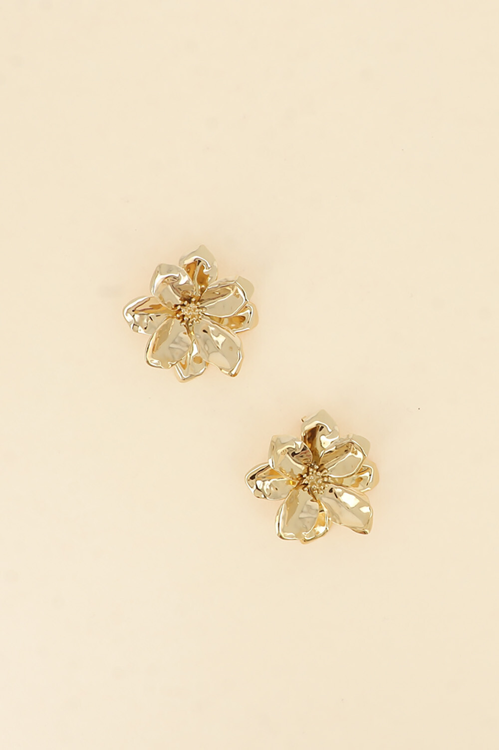 Mayorista Bohm - Pendientes de botón - maxi aros, gran flor 46x48mm