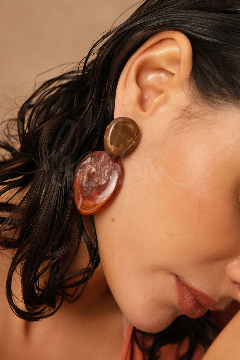 Mayorista Bohm - Pendientes colgantes Orphéa - 2 piezas de resina