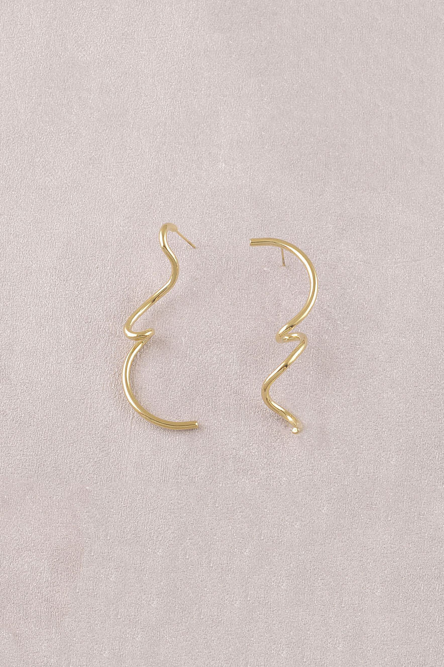 Wholesaler Bohm - Stud earrings - wavy line