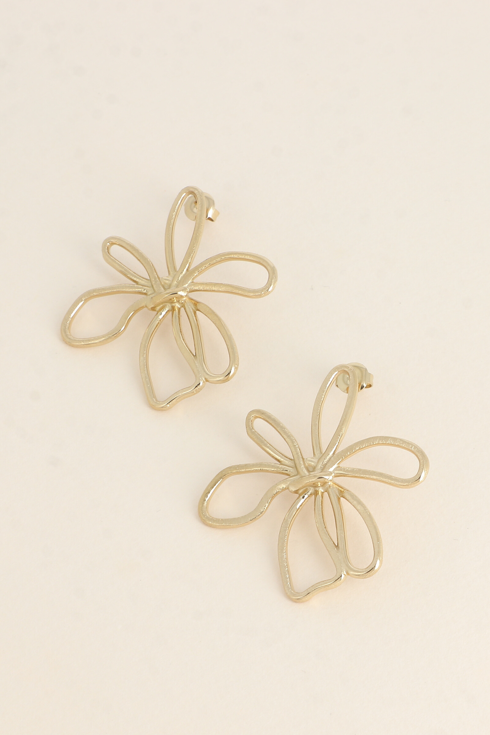 Wholesaler Bohm - Flea loops - openwork flower matt brushed effect, 40 x 44 mm