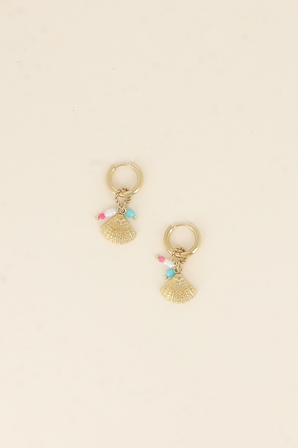 Wholesaler Bohm - Hoop Earrings - Charms (shell, freshwater pearl, and natural stones)