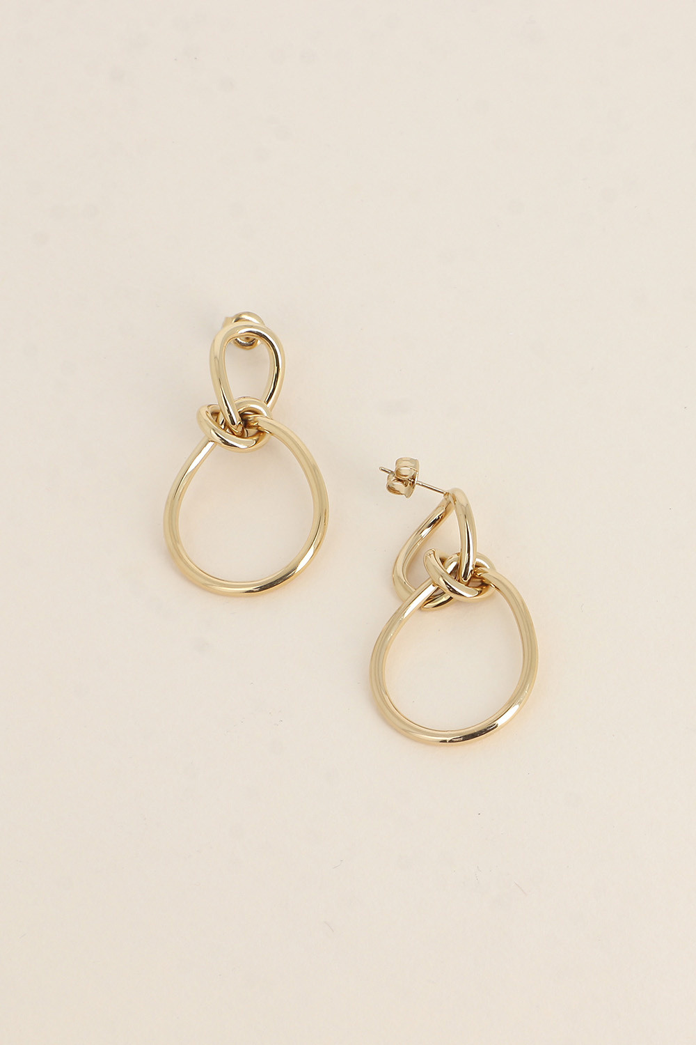 Grossiste Bohm - Boucles pendantes - double anneau et noeud