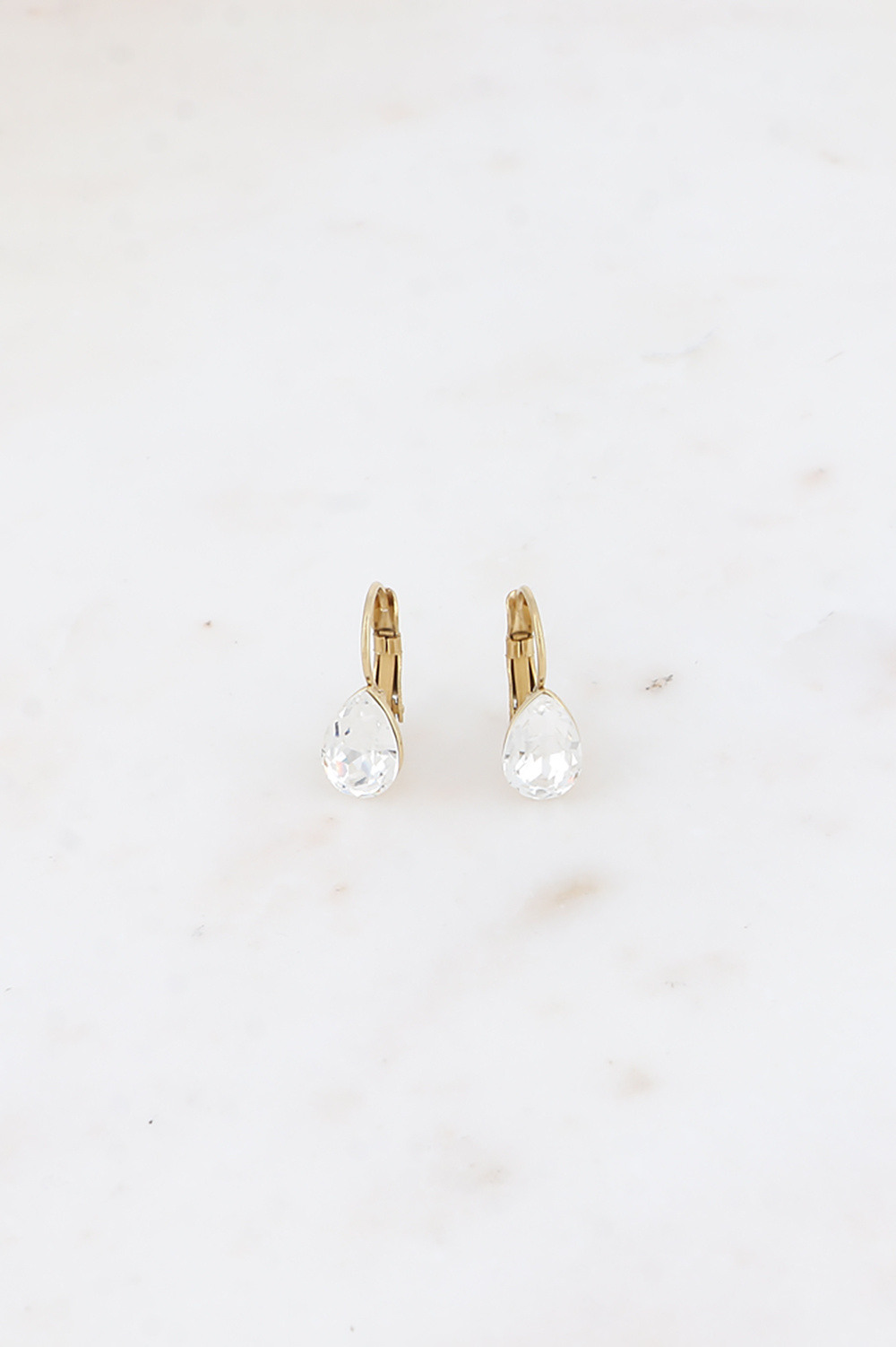 Grossiste Bohm - Boucles dormeuses - cristal taillé en forme de goutte