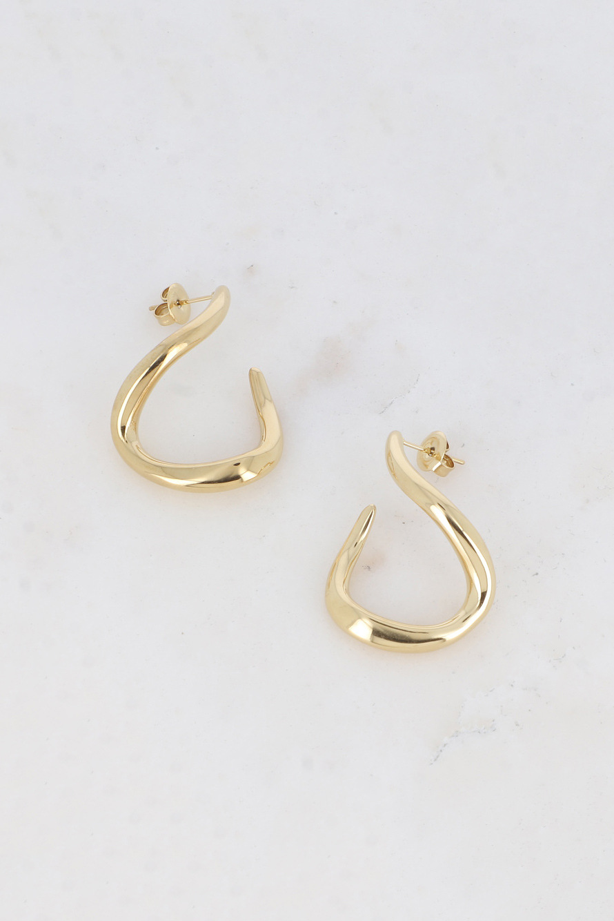 Wholesaler Bohm - Stud earrings - curved line