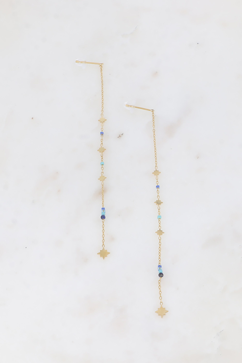 Grossiste Bohm - Boucles pendantes - étoiles du Nord et perles rocailles