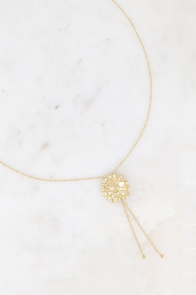 Wholesaler Bohm - Y Necklace - Daisy and Dangling Chains with Bead