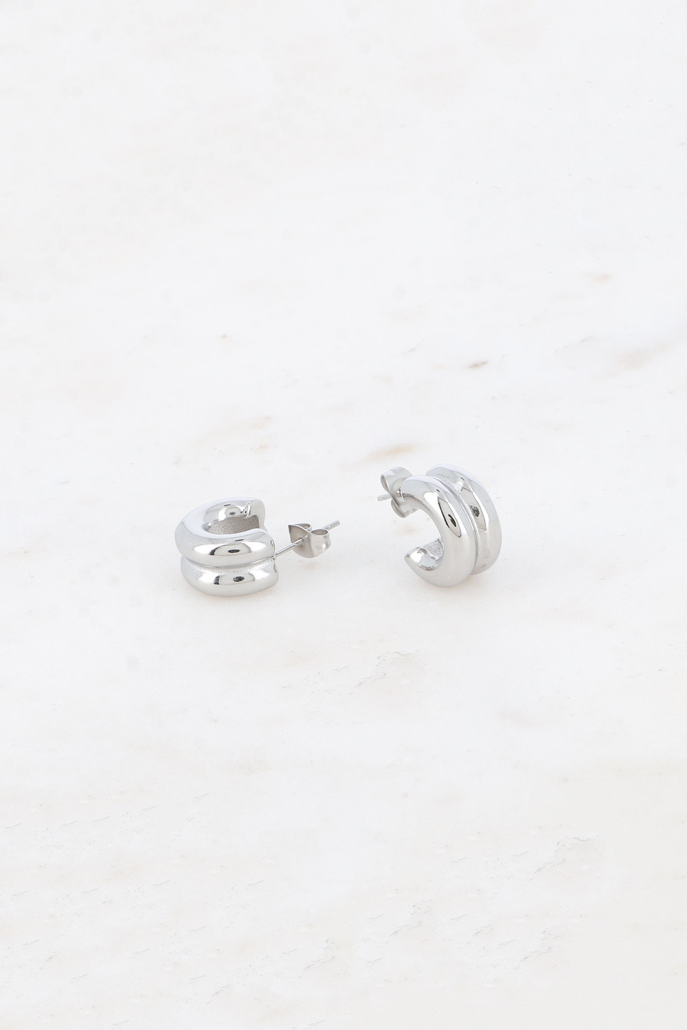 Grossiste Bohm - Mini-créoles - double anneau accolé 15mm