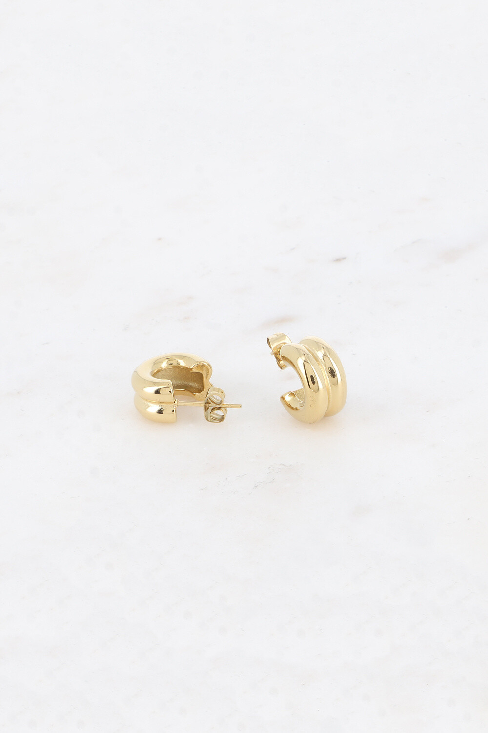 Wholesaler Bohm - Mini -Creoles - Double ring attached 15mm