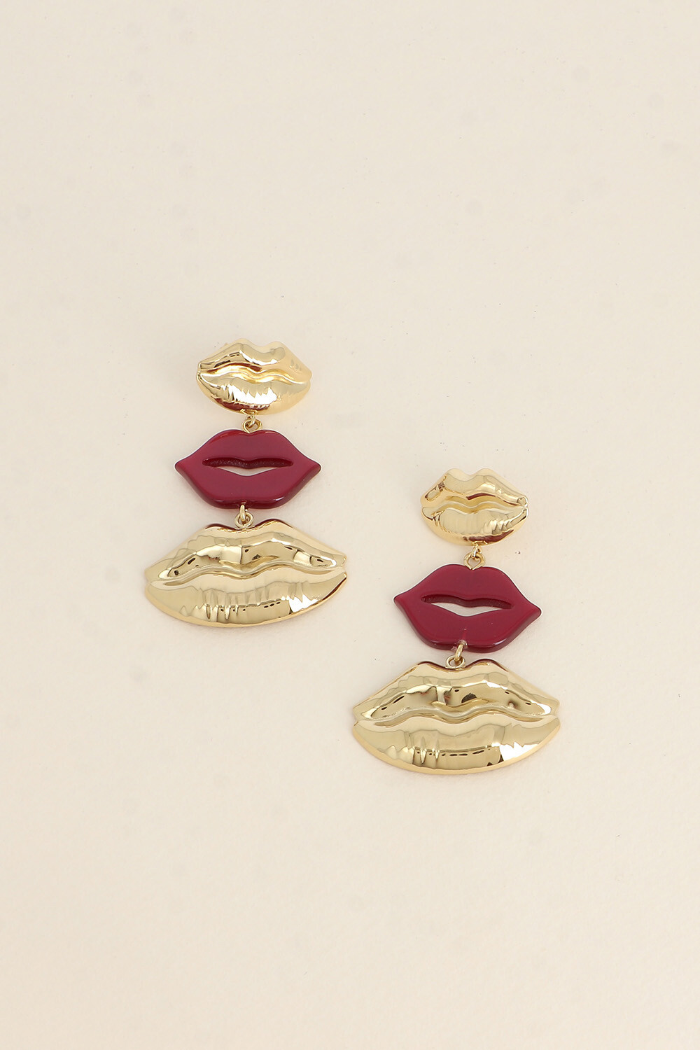 Grossiste Bohm - Boucles pendantes - 3 pièces en forme de bouche