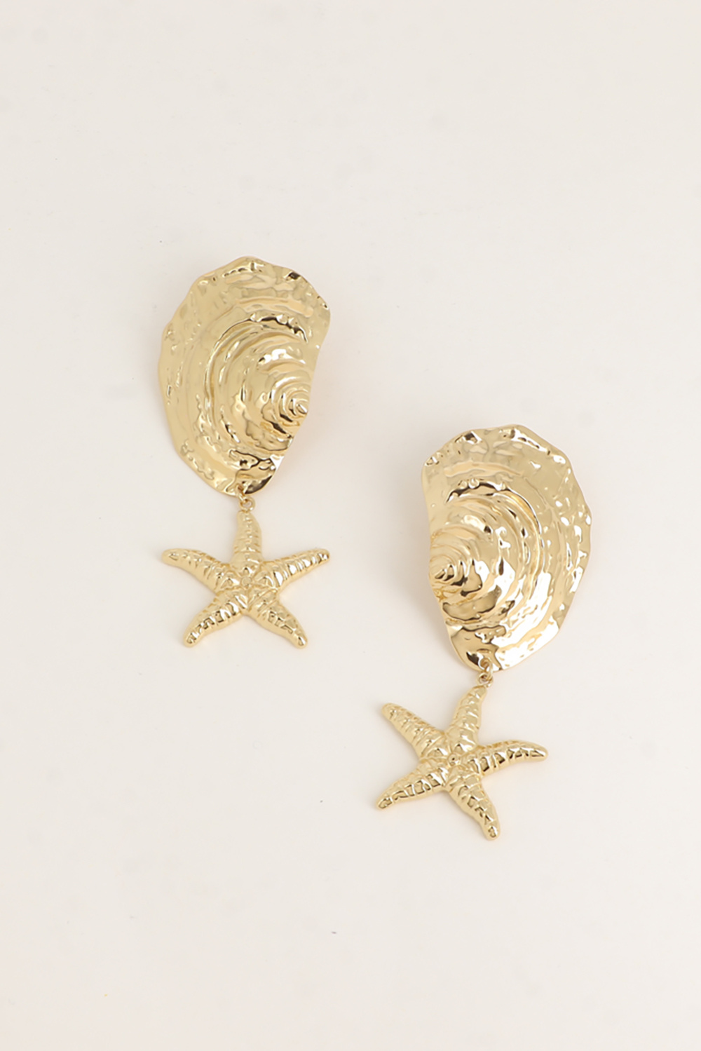 Mayorista Bohm - Pendientes colgantes - 2 piezas (concha, estrella de mar)