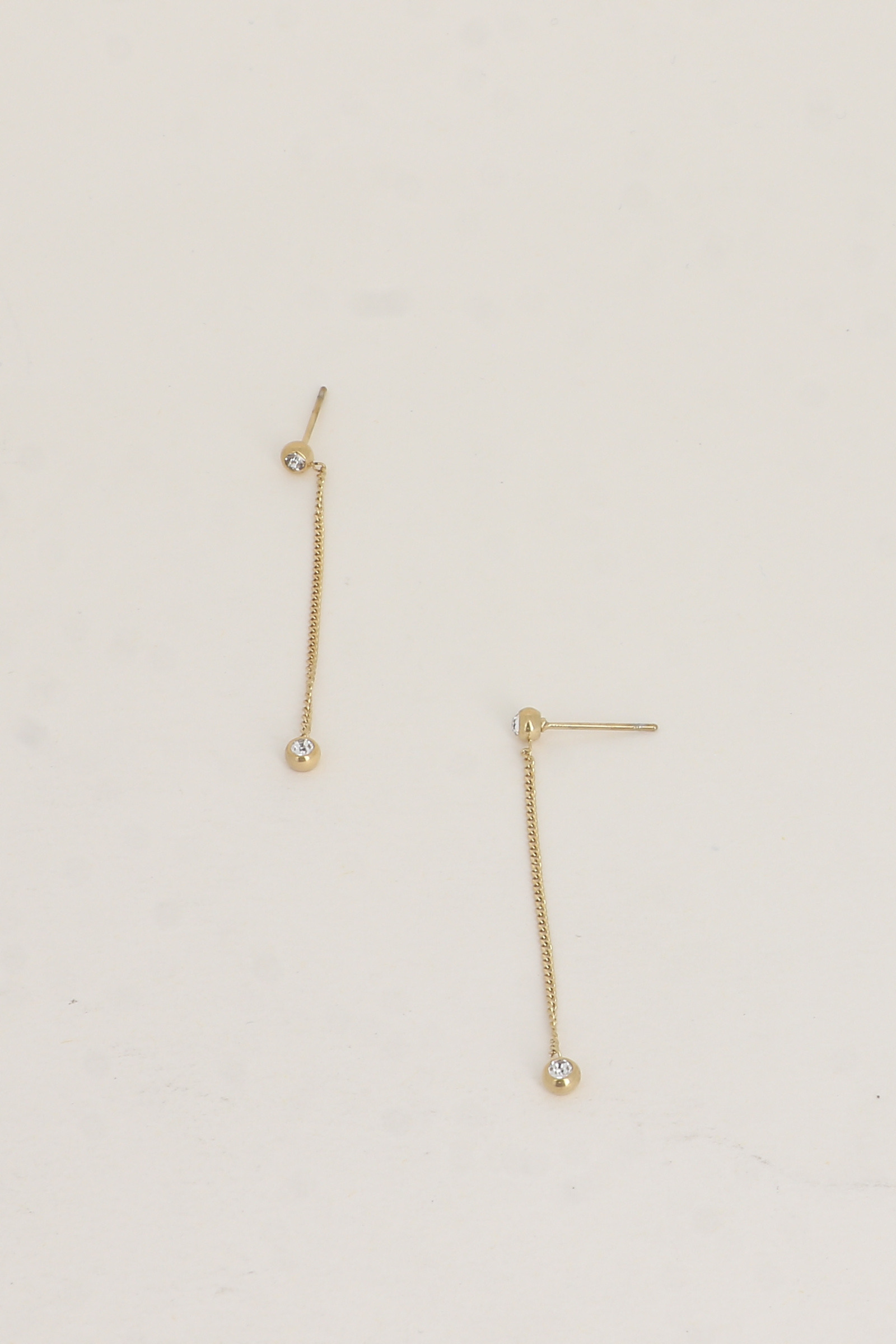 Grossiste Bohm - Boucles pendantes - 2 oxydes de zirconium et chaîne pendante