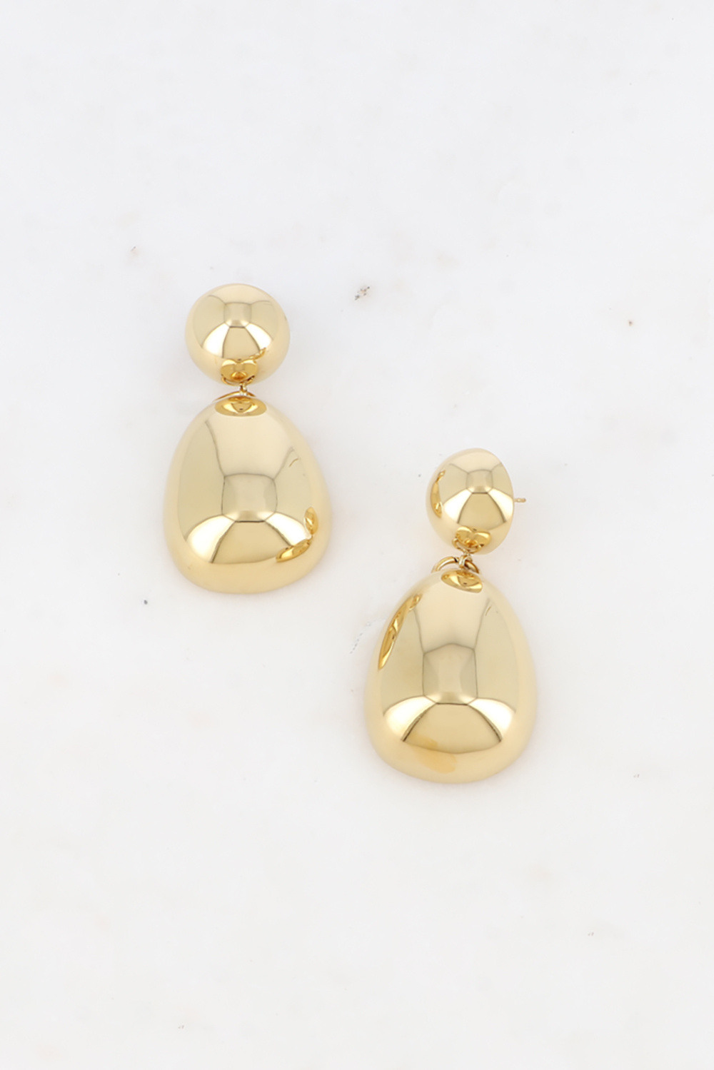 Grossiste Bohm - Boucles pendantes - 2 pièces bombées, demi boule et goutte