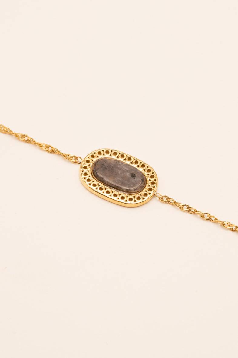 Mayorista Bohm - Collar Ambroise - piedra natural ovalada