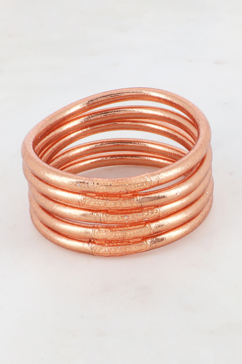 Grossista Bohm - Bracciale buddista spesso in champagne scuro - Mantra in thailandese
