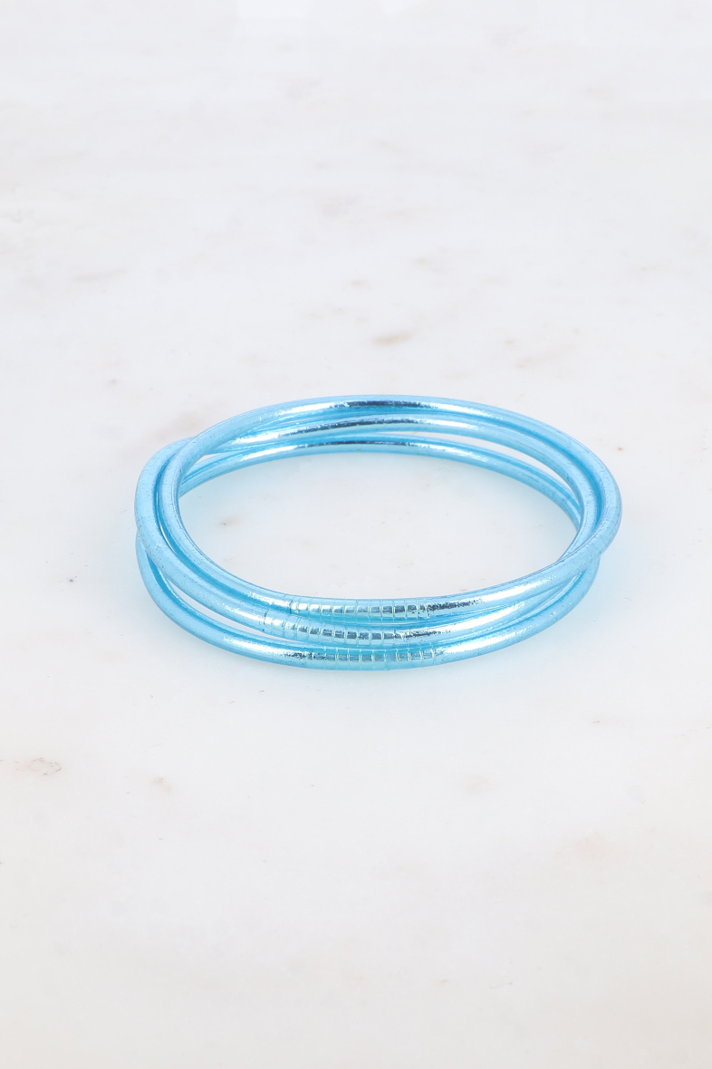 Grossista Bohm - Bracciale buddista baby blue senza mantra