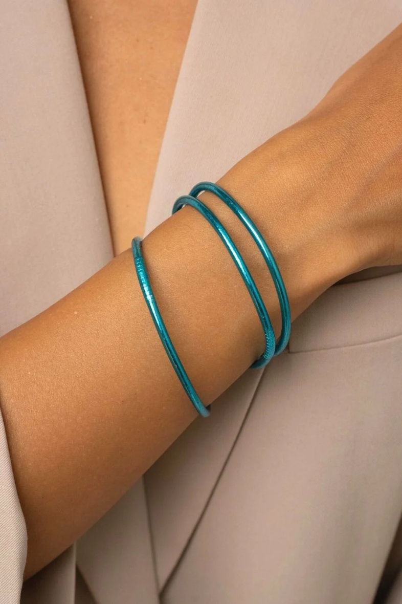 Grossista Bohm - Bracciale buddista blu sottile senza mantra
