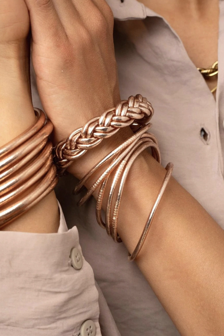 Grossista Bohm - Bracciale buddista fine in champagne senza mantra