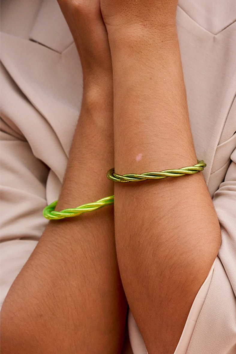 Grossista Bohm - Bracciale buddista intrecciato Anis Neon