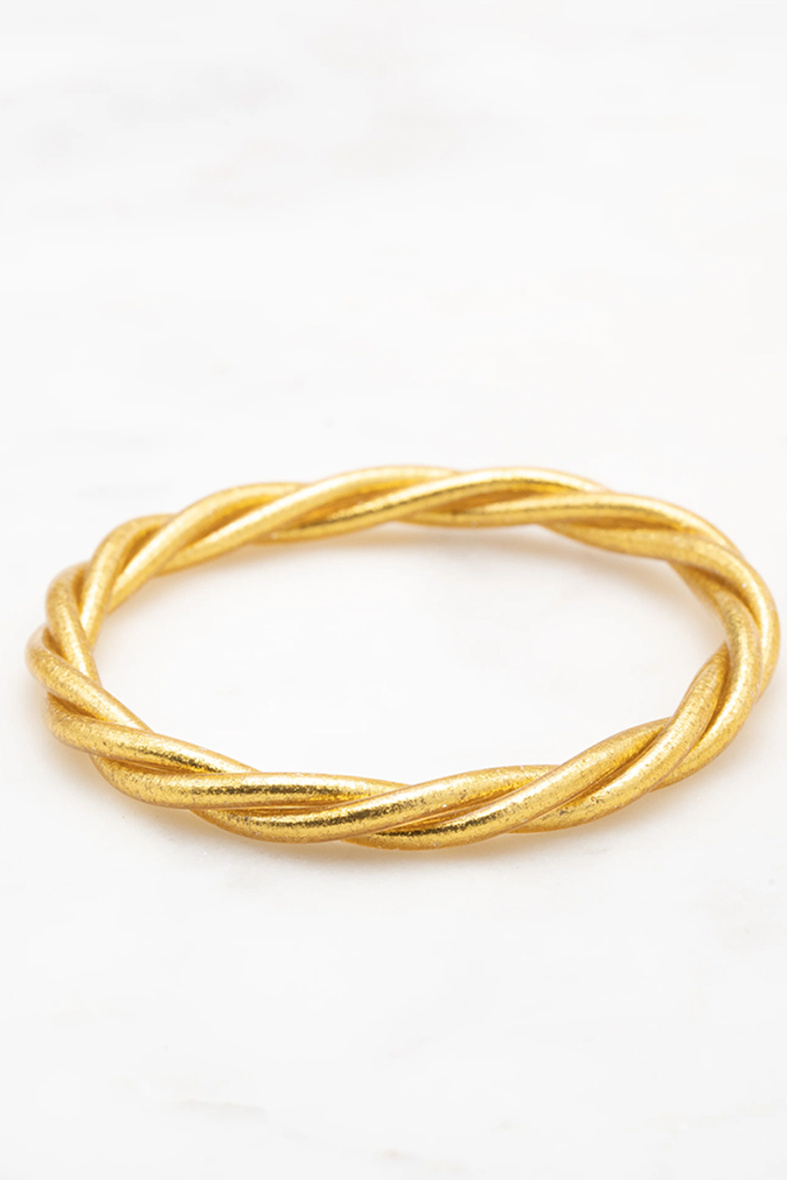 Mayorista Bohm - Brazalete budista retorcido dorado