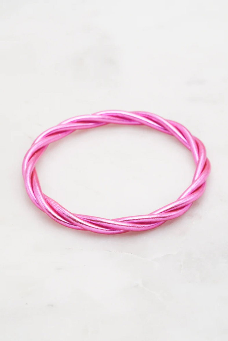 Grossista Bohm - Bracciale buddista fucsia intrecciato