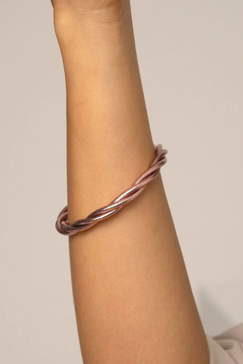 Grossista Bohm - Bracciale buddista in oro rosa intrecciato